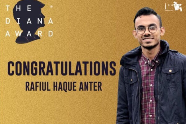 VBD Success stories - Rafiul Haque Anter from VBD Dhaka wins the Diana Award 2020