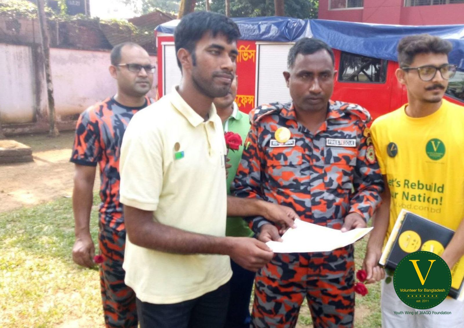 A moment of quiet pride and achievement with the VBD team